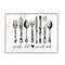 Stupell Industries Waste Not Want Not Silverware Drawing Framed Wall Art